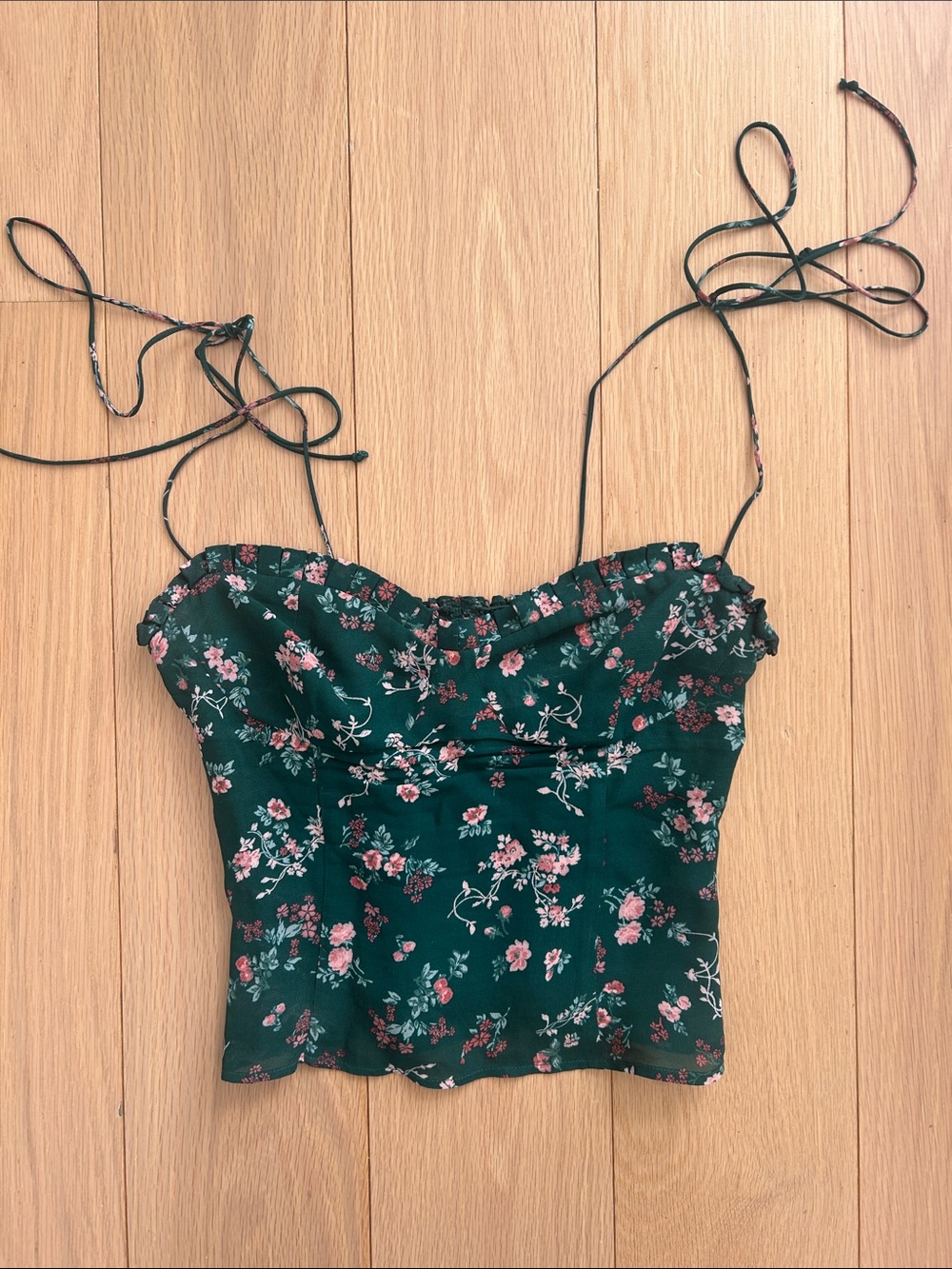 Reformation hunter green cami top in size 0